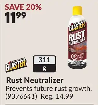 Princess Auto Rust Neutralizer offer