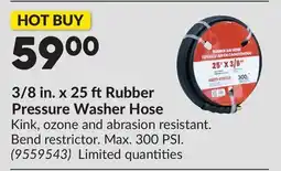 Princess Auto 3/8 in. x 25 ftRubber Pressure Washer Hose offer