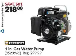 Princess Auto 1 in. Gas Water Pump offer