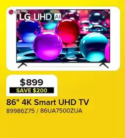 Leon's 86 4K Smart UHD TV offer