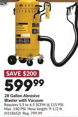 Princess Auto 28 Gallon Abrasive Blaster with Vacuum offer