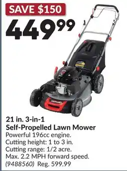 Princess Auto 21 in. 3-in-1 Self-Propelled Lawn Mower offer