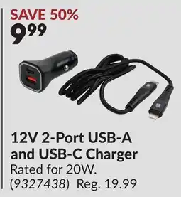 Princess Auto 12V 2-Port USB-A and USB-C Charger offer