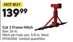 Princess Auto Cat 1 Frame Hitch offer