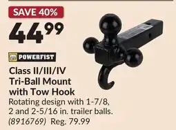 Princess Auto Class II/III/IV Tri-Ball Mount with Tow Hook offer