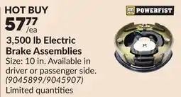 Princess Auto 3,500 lb Electric Brake Assemblies offer