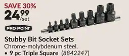 Princess Auto Stubby Bit Socket Sets, 9 pc Triple Square offer