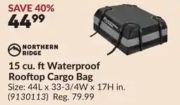 Princess Auto 15 cu. ftWaterproof Rooftop Cargo Bag offer