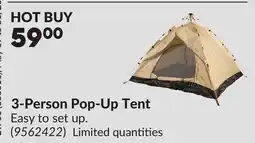 Princess Auto 3-Person Pop-Up Tent offer