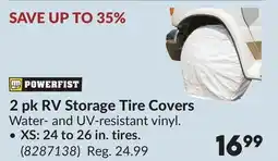 Princess Auto 2 pk RV Storage Tire Covers, XS: 24 to 26 in. tires offer