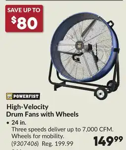 Princess Auto High-Velocity Drum Fans with Wheels 24 in offer