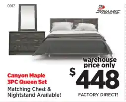 Surplus Furniture Aurora Oak 3-Piece Queen Bedroom Set offer