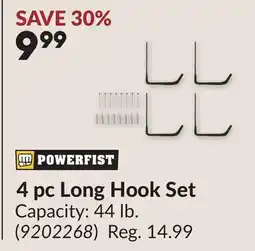 Princess Auto 4 pc Long Hook Set offer