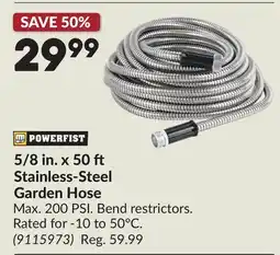 Princess Auto 5/8 in. x 50 Stainless-Steel Garden Hose offer