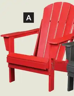 Princess Auto Red Folding Adirondack Chairs offer