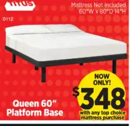 Surplus Furniture Queen 60 Platform Base offer