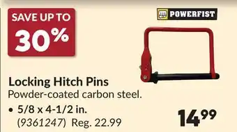 Princess Auto Locking Hitch Pins offer