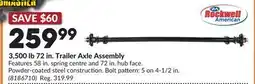 Princess Auto 3,500 lb 72 in. Trailer Axle Assembly offer