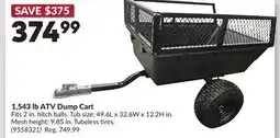 Princess Auto 1,543 lb ATV Dump Cart offer