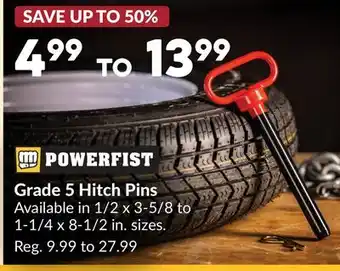 Princess Auto Grade 5 Hitch Pins offer