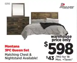 Surplus Furniture Montana 3-Piece Queen Bedroom Set offer