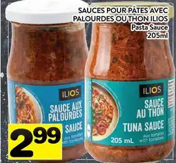 Supermarché PA SAUCES POUR PÂTES AVEC PALOURDES OU THON ILIOS | Pasta Sauce offer