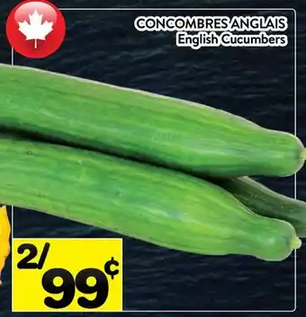 Supermarché PA CONCOMBRES ANGLAIS | English Cucumbers offer