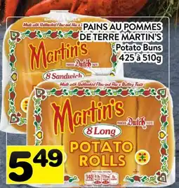 Supermarché PA PAINS AU POMMES DE TERRE MARTIN'S | Potato Buns offer