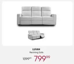 Meubles RD Luvan - Reclining Sofa offer