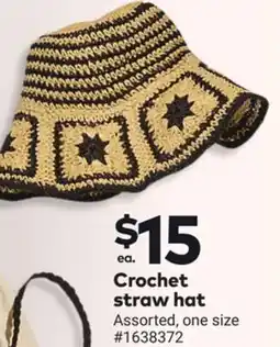 Giant Tiger Crochet straw hat offer