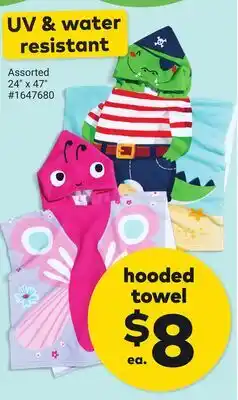 Giant Tiger Hooded towel offer