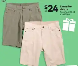 Giant Tiger Linen like shorts offer