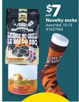 Giant Tiger Novelty socks offer