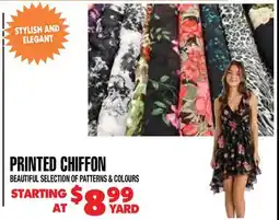 Len's Mill Stores PRINTED CHIFFON offer