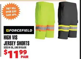 Len's Mill Stores Forcefield High Vis Jersey Shorts offer