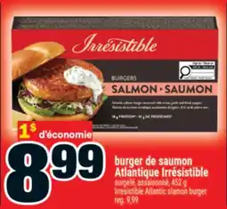 Super C burger de saumon Atlantique Irrésistible | Irresistible Atlantic slamon burger offer