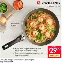 Kitchen Stuff Plus Zwilling Bologna Granitium Non-Stick Frypan offer