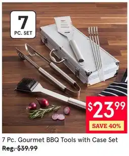 Kitchen Stuff Plus 7 Pc. Gourmet BBQ Tools with Case Set offer
