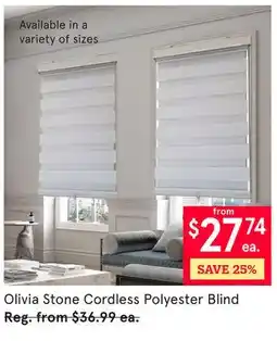 Kitchen Stuff Plus Olivia Stone Cordless Polyester Blind offer