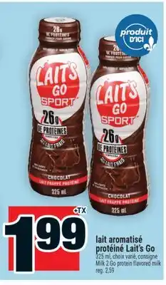 Super C lait aromatisé protéiné Lait'sGo | Milk2Go protein flavored milk offer
