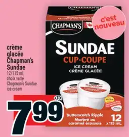 Super C crème glacée Chapman's Sundae | Chapman's Sundae ice cream offer