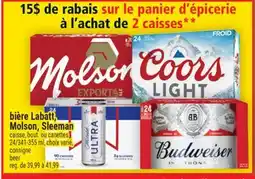 Super C bière Labatt, Molson, Sleeman | beer offer