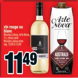 Super C vin rouge ou blanc | Nicolas Laloux, Arte Nova, 1 L, choix varié Nicolas Laloux wine offer