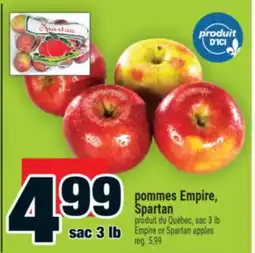 Super C POMMES EMPIRE, SPARTAN | EMPIRE OR SPARTAN APPLES offer