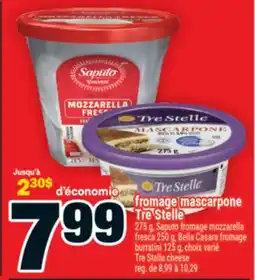 Super C fromage mascarpone Tre Stelle | TreStelle cheese offer
