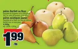 Super C poires Bartlett ou Bosc | Bartlett, bosc or asian pears offer