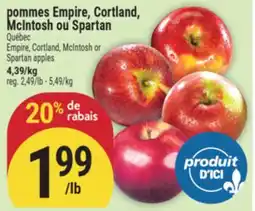 Marché Adonis pommes Empire, Cortland, McIntosh ou Spartan | Empire, Cortland, McIntosh or Spartan apples offer