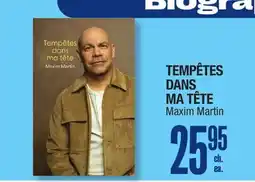 Jean Coutu TEMPÊTES DANS MA TÊTE Maxim Martin offer