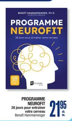 Jean Coutu NEUROFIT PROGRAM 28 Days to Train Your Brain Benoît Hammarrenger offer