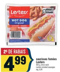 Marché Adonis SAUCISSES FUMÉES LESTERS | LESTERS SMOKED SAUSAGES offer